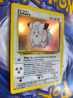 Pokemon TCG Clefairy #5/102 Base Set Unlimited Holo LP Condition - Image 2