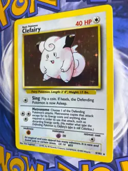 Pokemon TCG Clefairy #5/102 Base Set Unlimited Holo LP Condition - Image 3