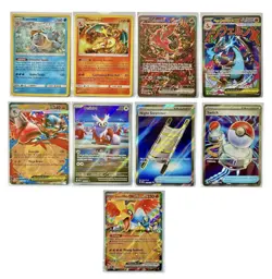Pokemon Team Up Blastoise 25/181 Charizard 14/181 Cracked Ice Holo & Promo Cards - Image 1