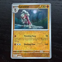 Lycanroc 117/197 Pokemon Obsidian Flames SV03 Reverse Holo Uncommon Card NM - Image 1