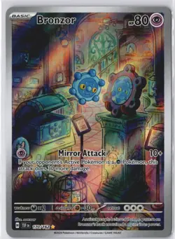 Bronzor 170/162 Temporal Forces TEF Illustration Rare Pokemon Card NM - Image 1