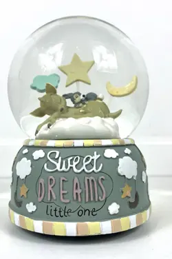Disney Bambi Snow globe Musical Sweet Dreams Cute Lullaby Rare Clintons Sankyo - Image 1