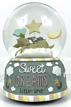 Disney Bambi Snow globe Musical Sweet Dreams Cute Lullaby Rare Clintons Sankyo - Image 5