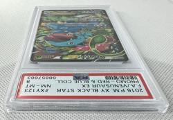 2016 POKEMON XY BLACK STAR PROMO XY123 FULL ART/VENUSAUR EX RED & BLUE PSA 8 - Image 3