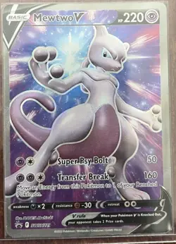 Pokemon TCG Card Go Mewtwo V Full Art Promo SWSH229 SEALED NM - Image 1