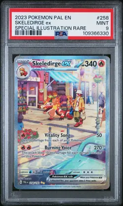2023 POKEMON PAL EN-PALDEA EVOLVED SPECIAL ILLUSTRATION RARE SKELEDIRGE EX PSA 9 - Image 1