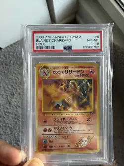 Pokemon Japanese Blaine's Charizard Holo #6 Gym 2 PSA 8 NM/Mint - Image 3