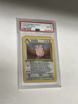 1999 Pokemon Jungle Clefable 1 HOLO 1st Edition PSA 8 NEAR MINT - Image 1