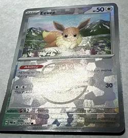 Pokemon Prismatic Evolutions Eevee Master Ball 074/131 Reverse Holo Rare - Image 3