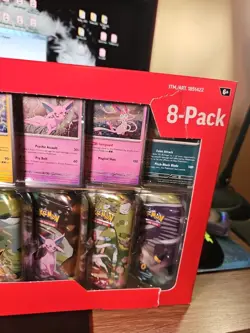 New & Sealed Pokemon TCG Prismatic Evolutions Costco Mini Tins 8 Pack - Image 4