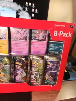 New & Sealed Pokemon TCG Prismatic Evolutions Costco Mini Tins 8 Pack - Image 5