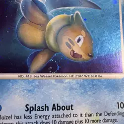2007 Vintage Pokemon Diamond & Pearl Promo Buizel #13 💫 Swirl - Image 2
