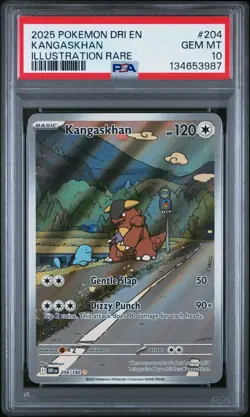 2025 POKEMON DRI EN-DESTINED RIVALS ILLUSTRATION RARE #204 KANGASKHAN PSA 10 - Image 1