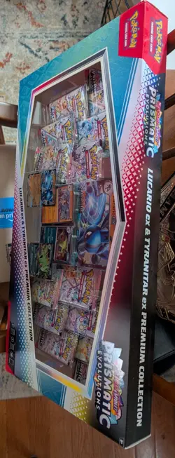 Pokemon Prismatic Evolutions Lucario ex & Tyranitar ex Premium Collection Box - Image 3