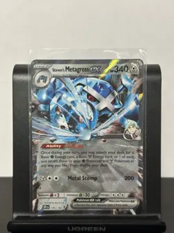 Pokemon Destined Rivals Steven’s Metagross EX 145/182 Holo Double Rare NM - Image 1