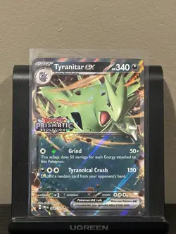 Pokemon Prismatic Evolutions Tyranitar EX 064/131 Stamped Promo Double Rare NM - Image 1