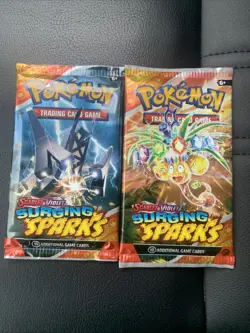 Pokemon Surging Sparks Sealed Booster Pack x2 - Random Art - Image 1
