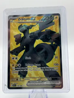 Pokemon TCG Zekrom EX 158/086 Scarlet Violet Black Bolt Ultra Rare Full Art - Image 1
