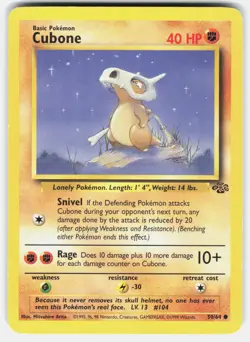 POKEMON CUBONE 50 JUNGLE MP - Image 1