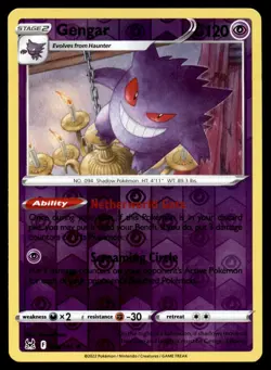 Gengar 066/196 Holo Rare Lost Origin Pokemon Reverse Holo Lightly Played - Image 1