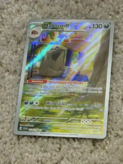 Pokemon TCG Mabosstiff Scarlet & Violet Base Set Holo Illustration Rare 218/198 - Image 1