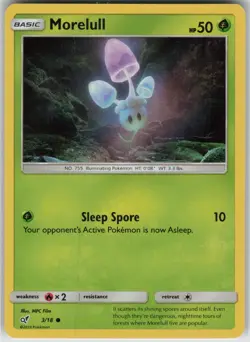 LP Morelull 3/18 Holo Common Detective Pikachu Pokemon 2019 (FREE S&H) - Image 1