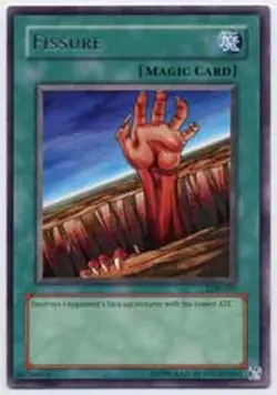 Yugioh! Fissure - LOB-057 - Rare - 1st Edition Near Mint, English - Image 1