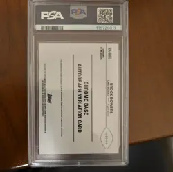 2024 Topps Chrome - Rookie Autographs Brock Bowers #RA-BBO PSA 10 - Image 2
