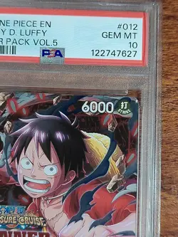 PSA 10 GEM MINT Monkey D. Luffy ST01-012 WINNER STAMP Vol 5 Event Pack Promo - Image 4