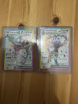 Umbreon EX + Espeon EX SVP 175 176 pokemon prismatic evolution Promo - Image 1