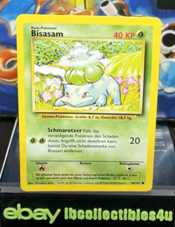 German Pokemon Card Bulbasaur Bisasam 044/102 Base Set Regular 1999 WOTC NM F/S - Image 1