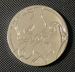 Pokemon Center ETB Pokemon Go Mewtwo Metal Coin - Image 1