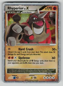 Rhyperior LV.X DP29 Diamond and Pearl Promos Pokemon Holo DMG - Image 1