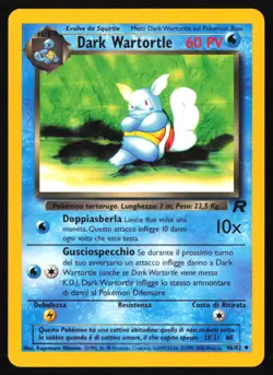 Dark Wartortle 46/82 Team Rocket - ITALIAN Pokemon TCG - Lightly played - Image 1