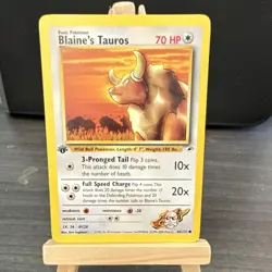 Pokemon Blaine's Tauros Gym Heroes 1st Edition (64/132) NM - Image 1