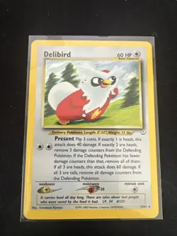 2001 Pokemon NEO REVELATION DELIBIRD HOLO 5/64 RARE! LP - Image 1