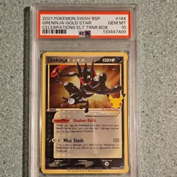 Pokemon Greninja Star SWSH144 Sword & Shield Promo Gold Star Holo PSA 10 - Image 1