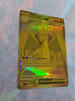 Pokemon TCG Gold Mega Charizard Y EX 294/217 Ascended Heroes Hyper Rare Mint - Image 3