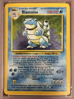 Pokemon TCG Blastoise Holo Unlimited Rare Card Base Set 2/102, PSA 5 - Image 4