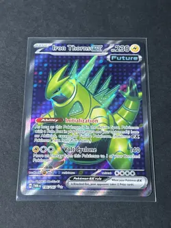 Pokemon TCG Iron Thorns EX Twilight Masquerade Ultra Rare Full Art Card 196/167 - Image 3