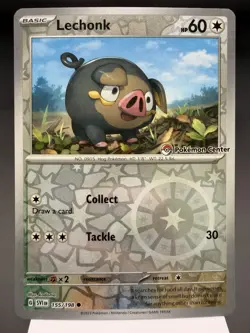 Lechonk 155/198 - Pokemon Center Stamped Promo -Scarlet & Violet Pokemon Card NM - Image 1