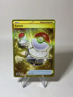Switch Scarlet & Violet 206/165 Holo Gold Secret Rare Pokemon Card - Image 1