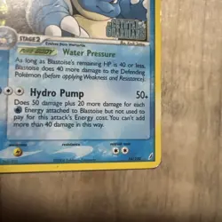Blastoise 14/100 EX Crystal Guardians Reverse Holo Stamped Rare Pokemon Card HP - Image 3