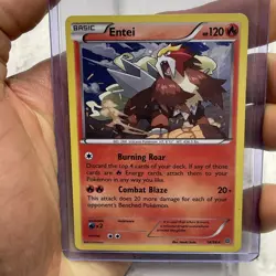 Pokemon Entei Cosmos Holo Ancient Origins 14/98 Rare Foil TCG Fire LP Card - Image 1