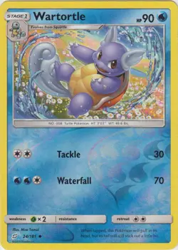 Wartortle - 24/181 - Uncommon - Reverse Holo LP, English Pokemon Team Up - Image 1