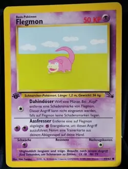 Pokemon TCG Flegmon 55/62 1st Edition Fossil Set Deutsch Excellent - Image 1