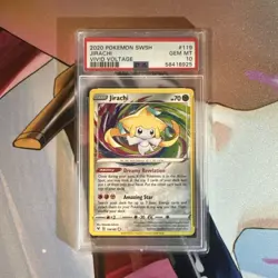 Pokemon Jirachi Amazing Rare Holo Vivid Voltage 119/185 PSA 10 Gem Mint 2020 - Image 1