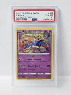 POKEMON VIVID VOLTAGE #82 ZACIAN PSA 10 VERY NICE!!! - Image 1