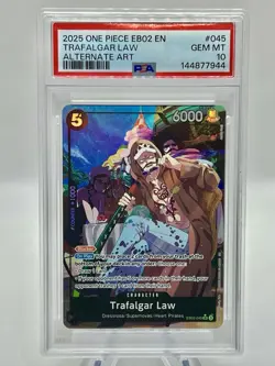 Trafalgar Law (Alt Art) EB02-045 Extra Booster: Anime 25th Collection PSA 10 - Image 1