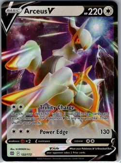 Arceus V 122/172 SWSH09: Brilliant Stars - Pokemon Card - NM - Image 1